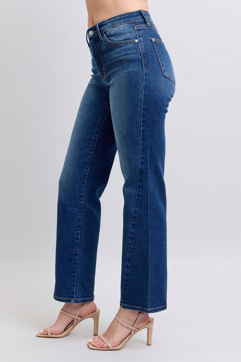 gabby side seam detail straight jeans