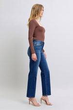 gabby side seam detail straight jeans