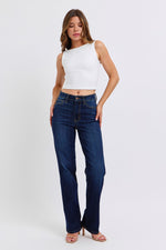 daisy high waist straight jeans