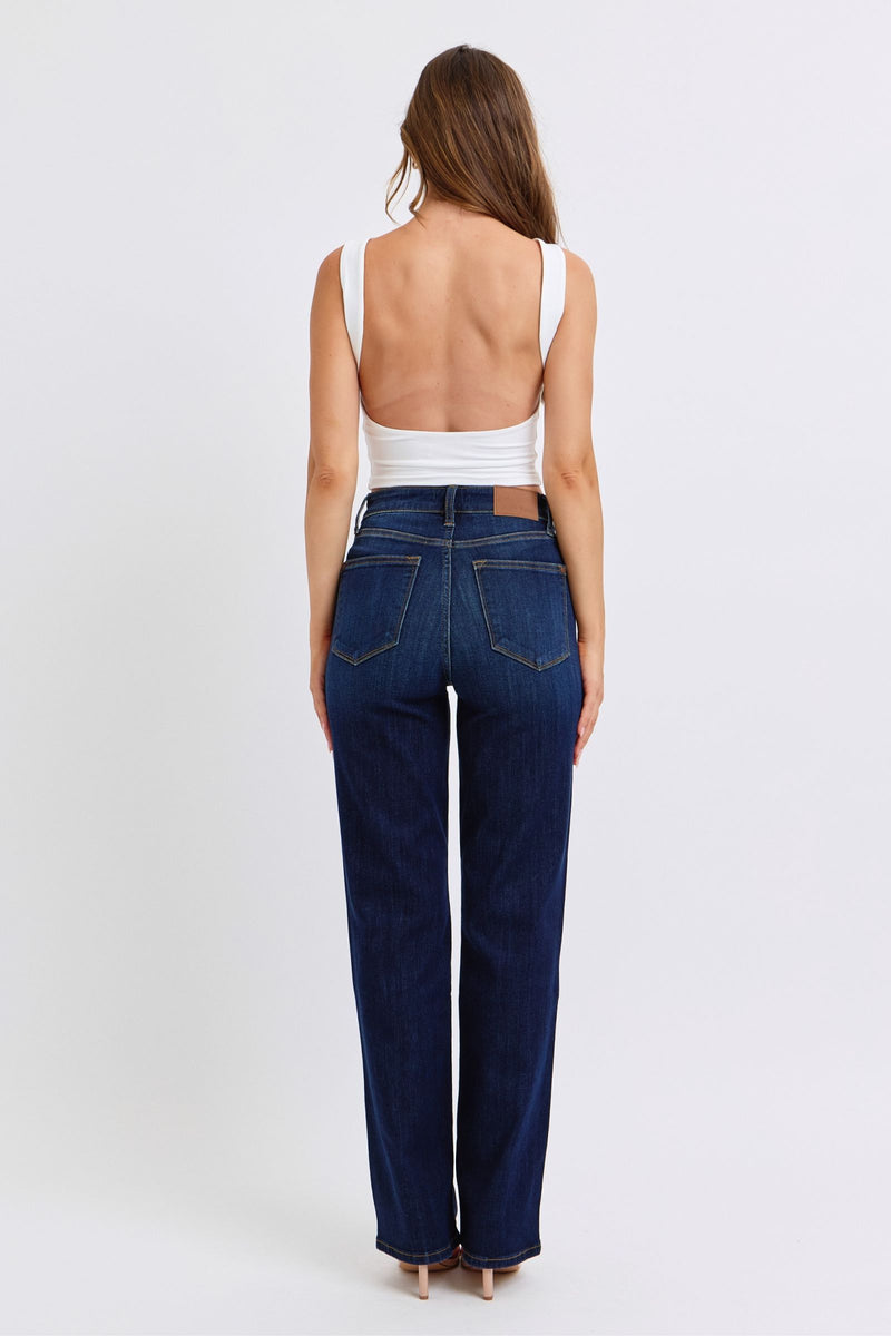 daisy high waist straight jeans