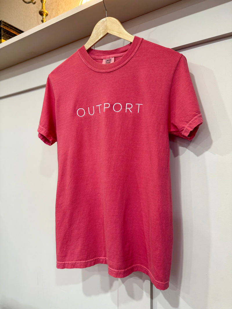 the outport tee- watermelon sorbet