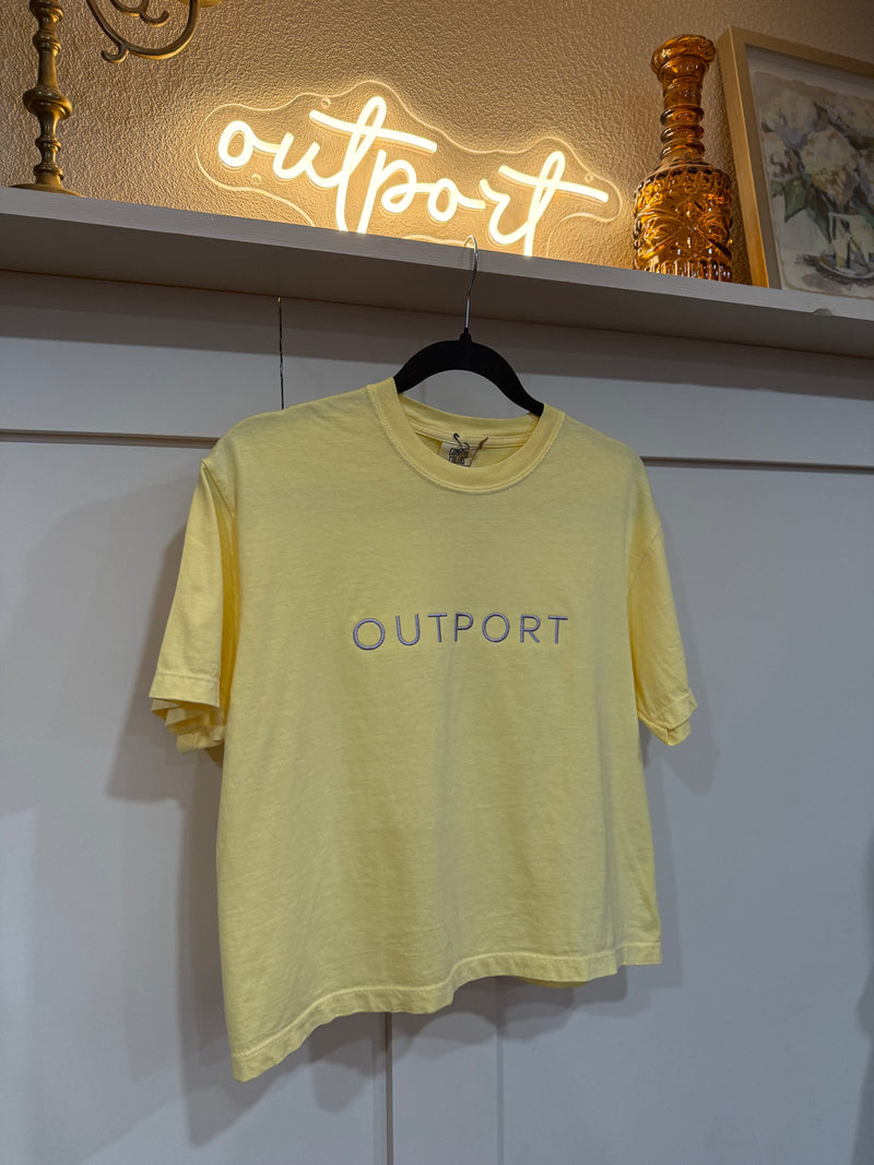 the outport cropped tee- butter