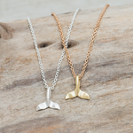 whale tail small pendant necklace