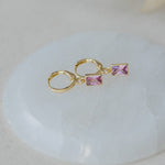 shine hoops- pink