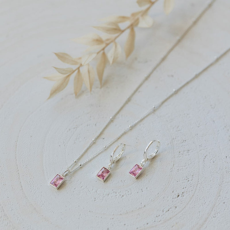 shine hoops- pink