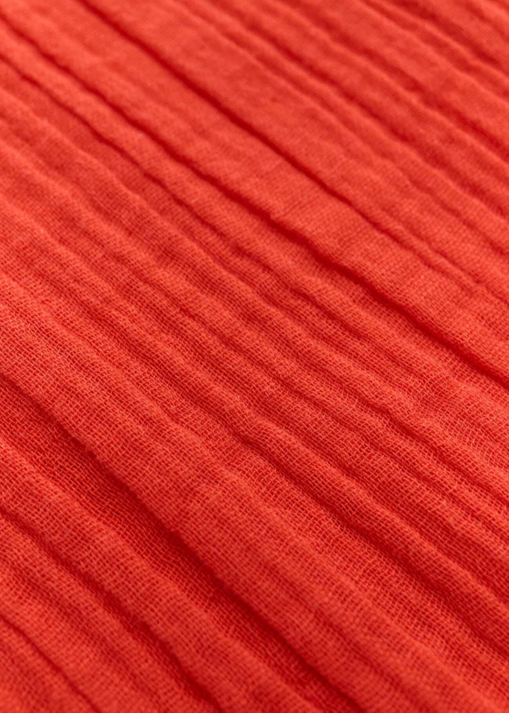 new light gauze mini dress- cabana red
