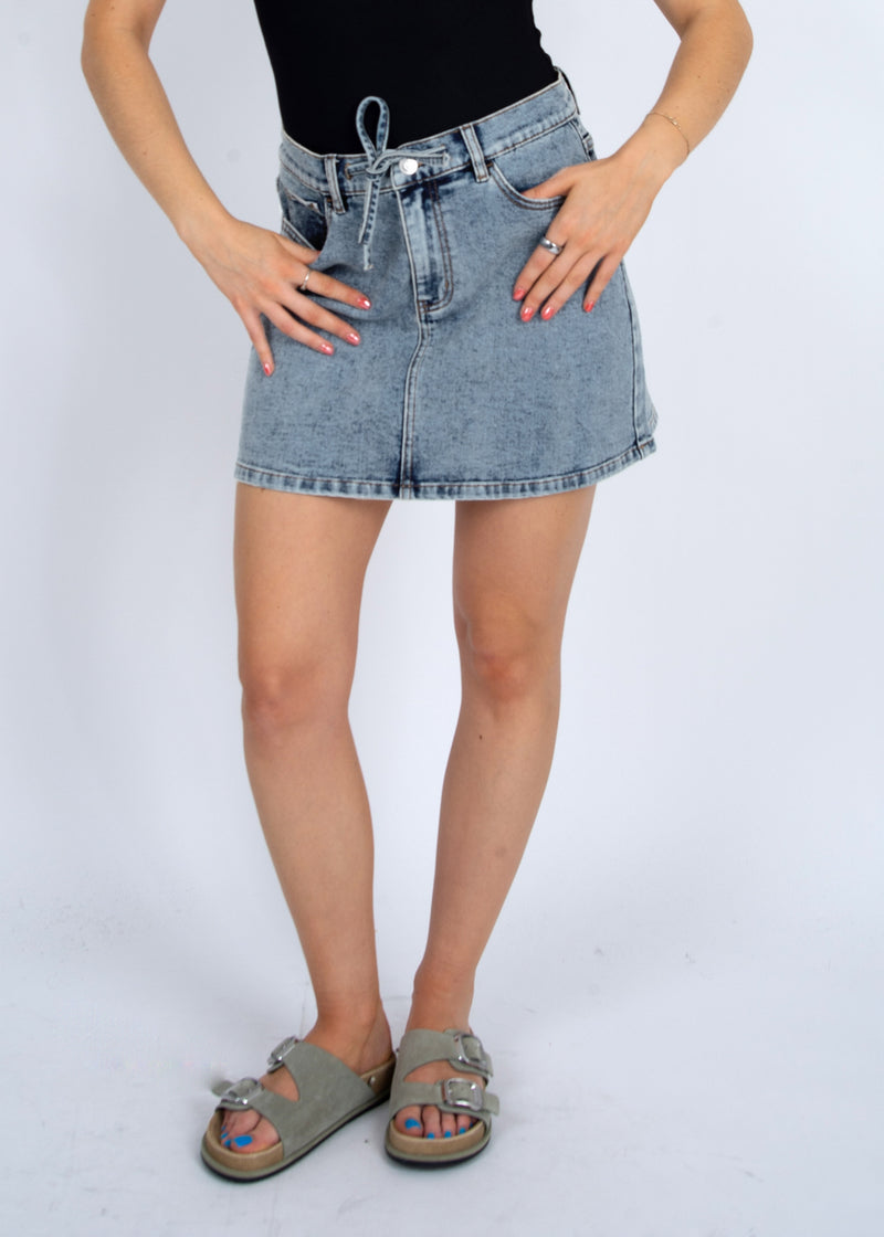 skie mini skirt- light denim