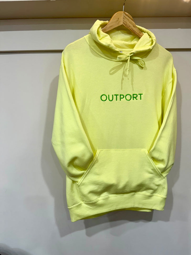 the outport hoodie- lemon lime