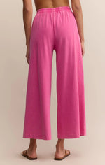 scout jersey crop flare pant- island pink