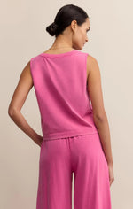 sloane v-neck top- island pink