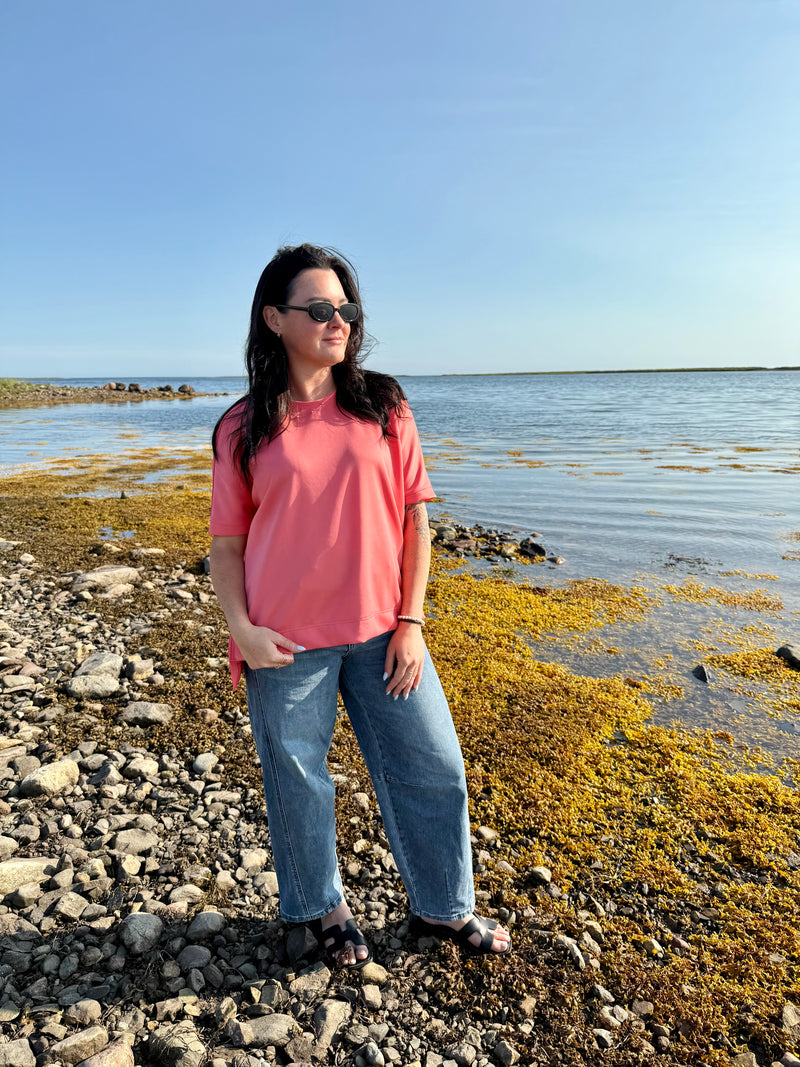 the laura high low tee