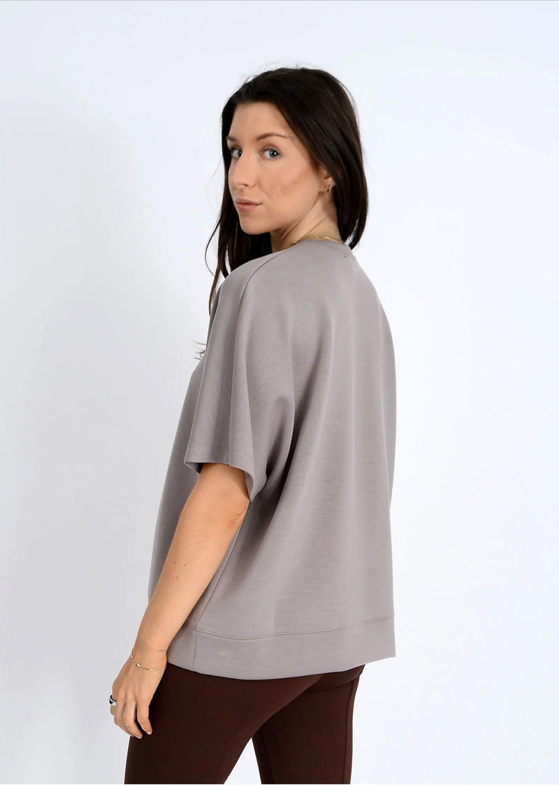 paloma soft knit tee- fog