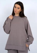 panela soft knit pullover- fog