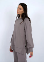 panela soft knit pullover- fog