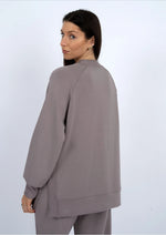 panela soft knit pullover- fog