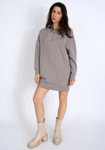 seanni soft knit half zip dress