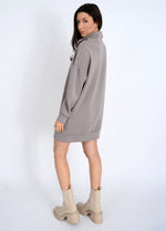 seanni soft knit half zip dress