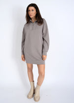 seanni soft knit half zip dress