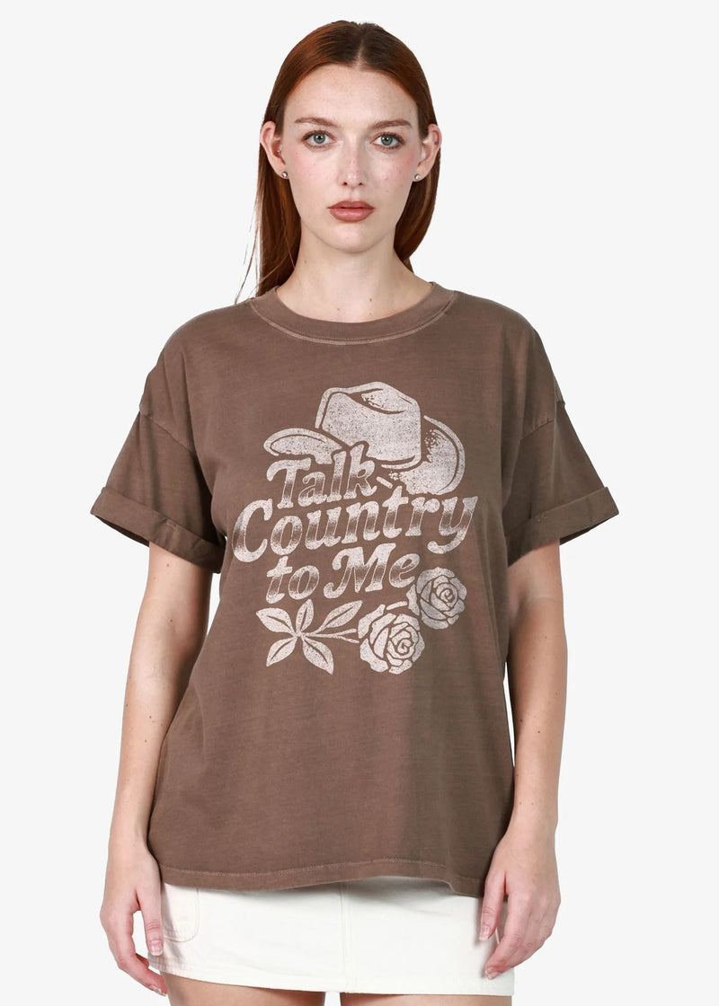 talk country to me boyfriend tee