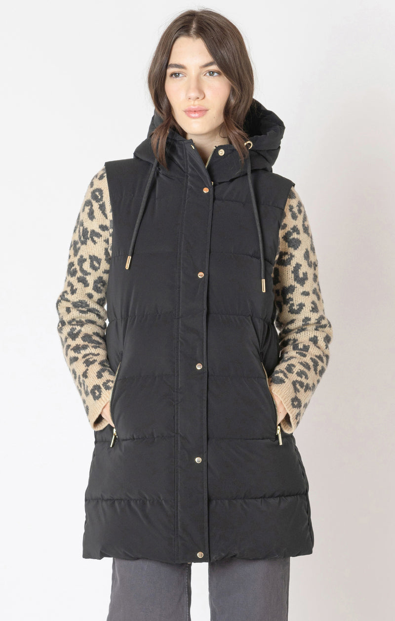 millie hooded puffer vest