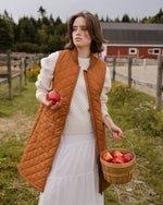 long liner vest- caramel