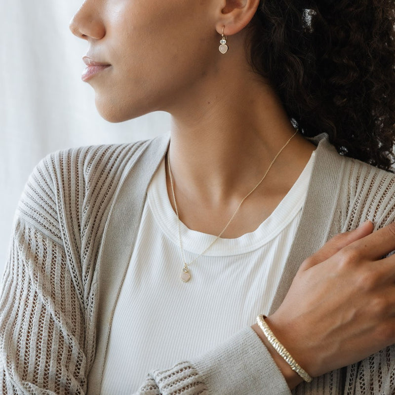 anastasia necklace- rose quartz