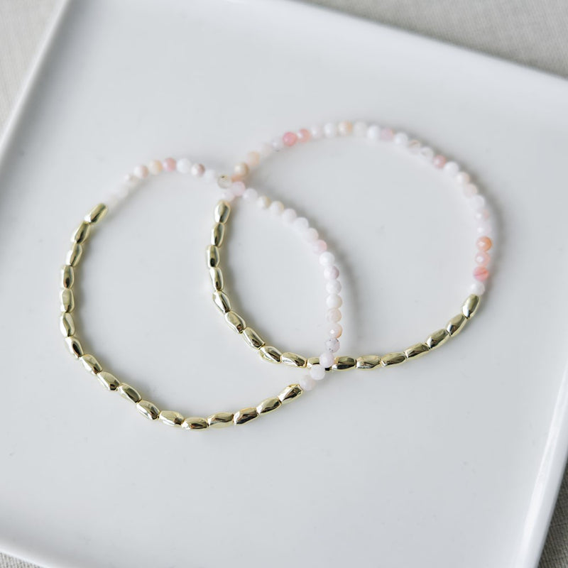 kindred duo bracelets- pink opalite