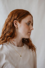 luster necklace- moss green