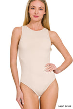 jenna sleeveless bodysuit- sand beige
