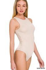jenna sleeveless bodysuit- sand beige