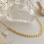 laurel leaf chain necklace