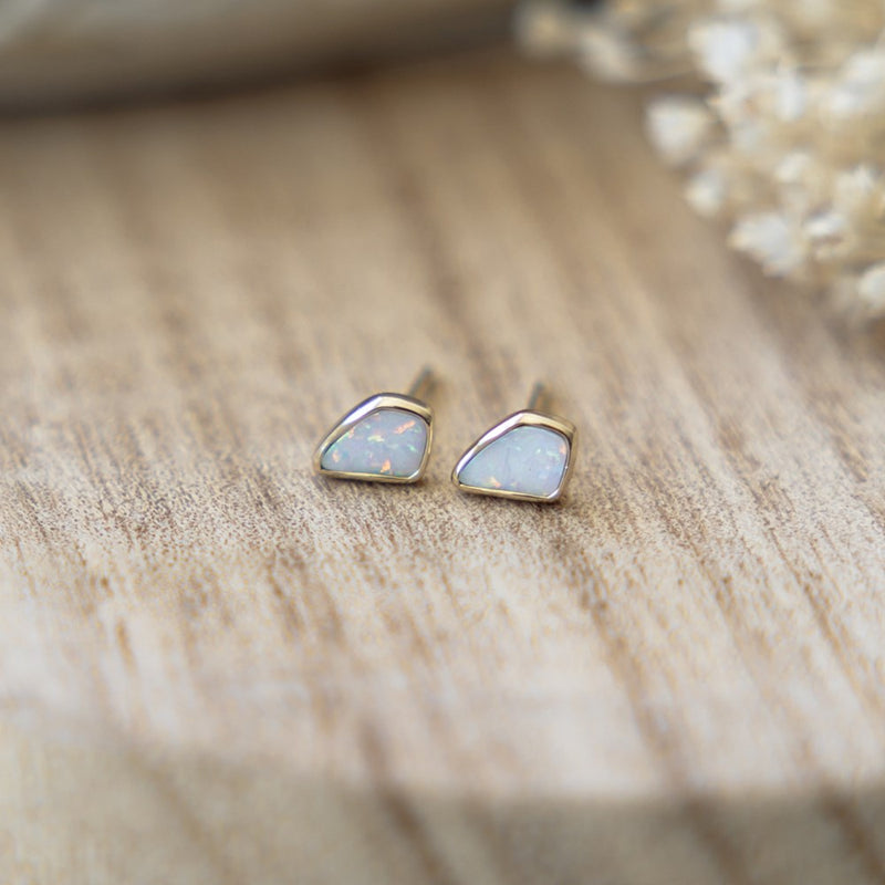 opal chip studs