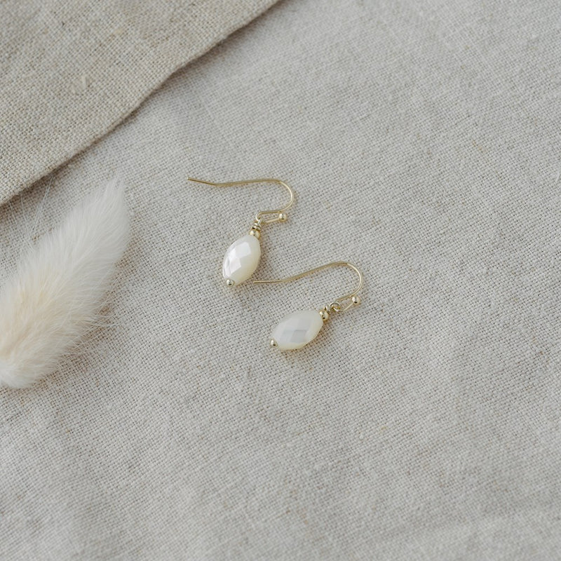 ornate earrings- mother of pearl