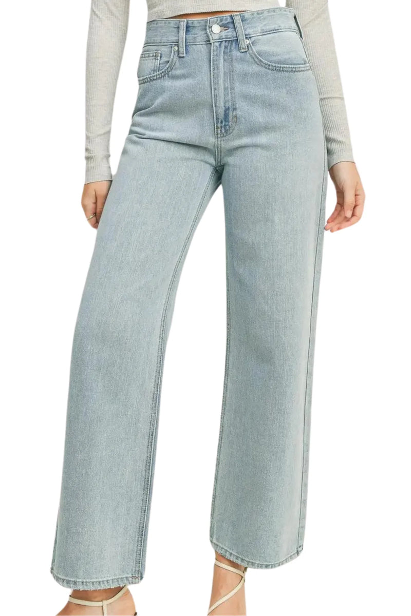 lightweight slouchy wide leg jean