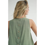 sugarloaf linen tank button back detail