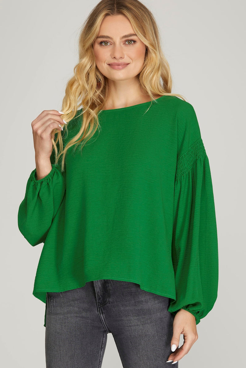 remi bubble sleeve top