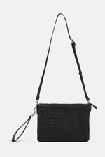 braided crossbody bag black