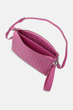 braided crossbody bag azalea pink