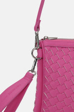 braided crossbody bag azalea pink