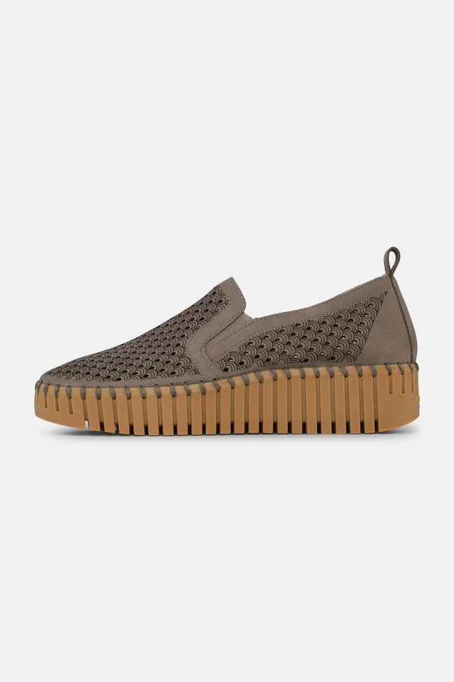 tulip platform shoe- wheat mocca