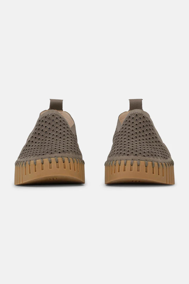 tulip platform shoe- wheat mocca