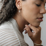 tasia earrings- rose quartz