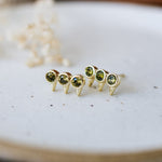 temptress studs- moss green