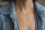 tiny wave necklace