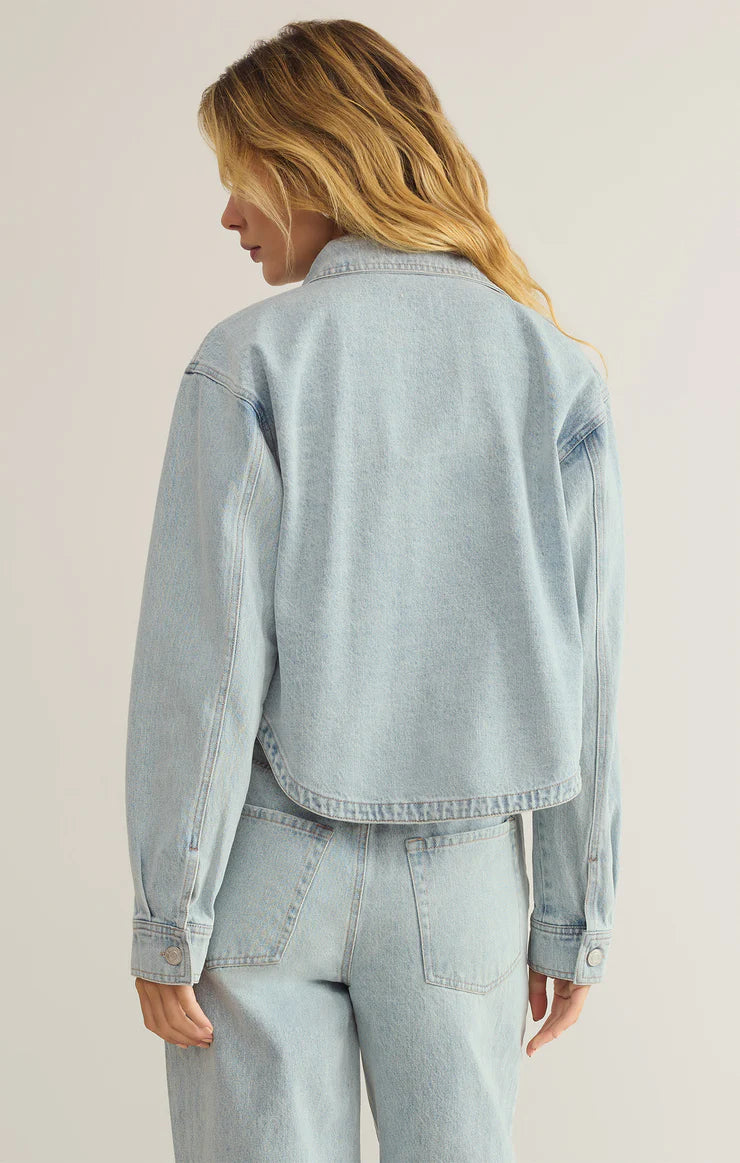 all day cropped denim jacket