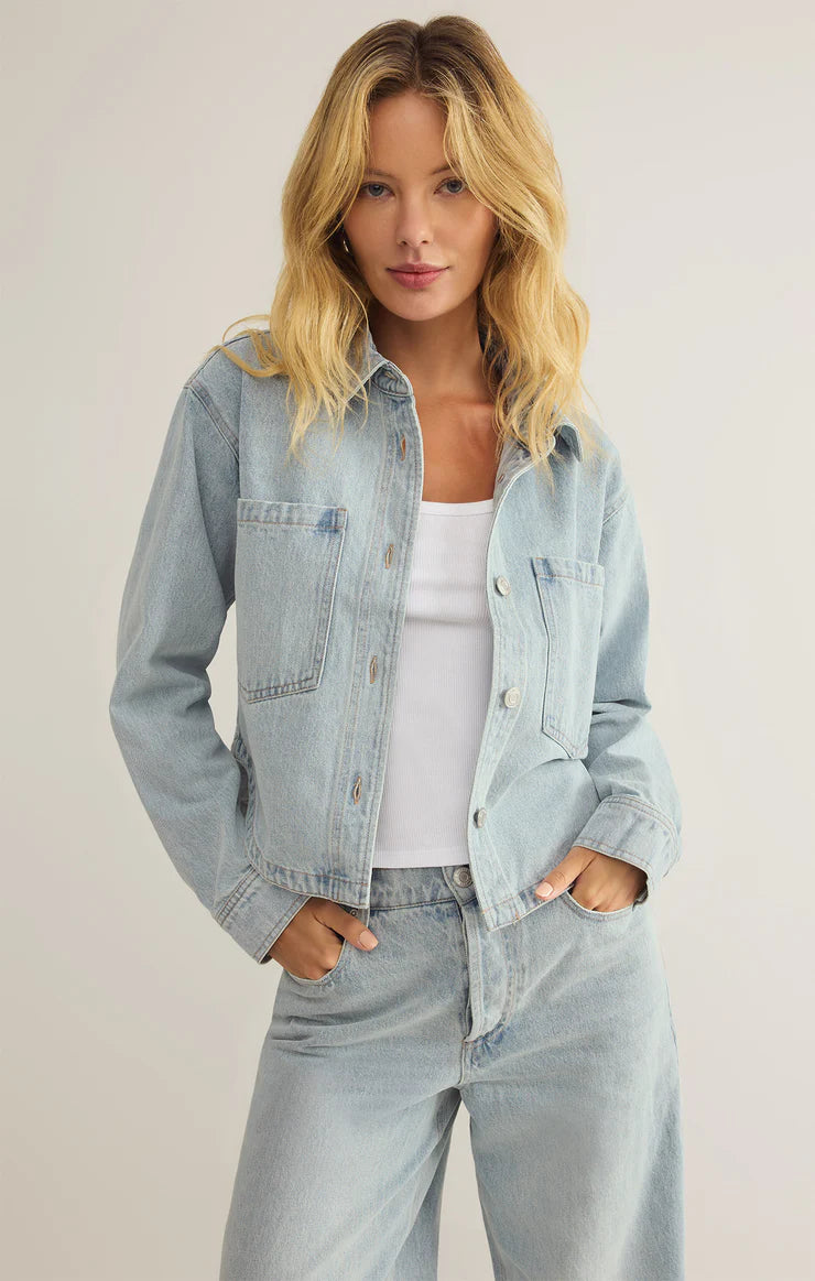 all day cropped denim jacket