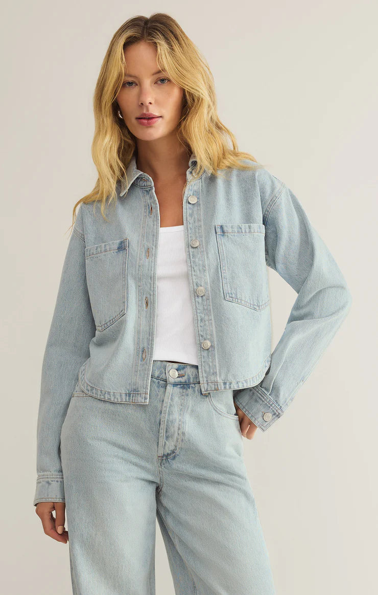 all day cropped denim jacket