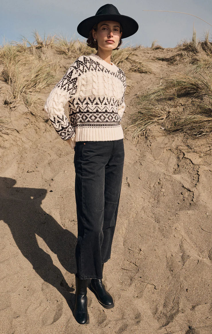 garland fairisle sweater- sea salt