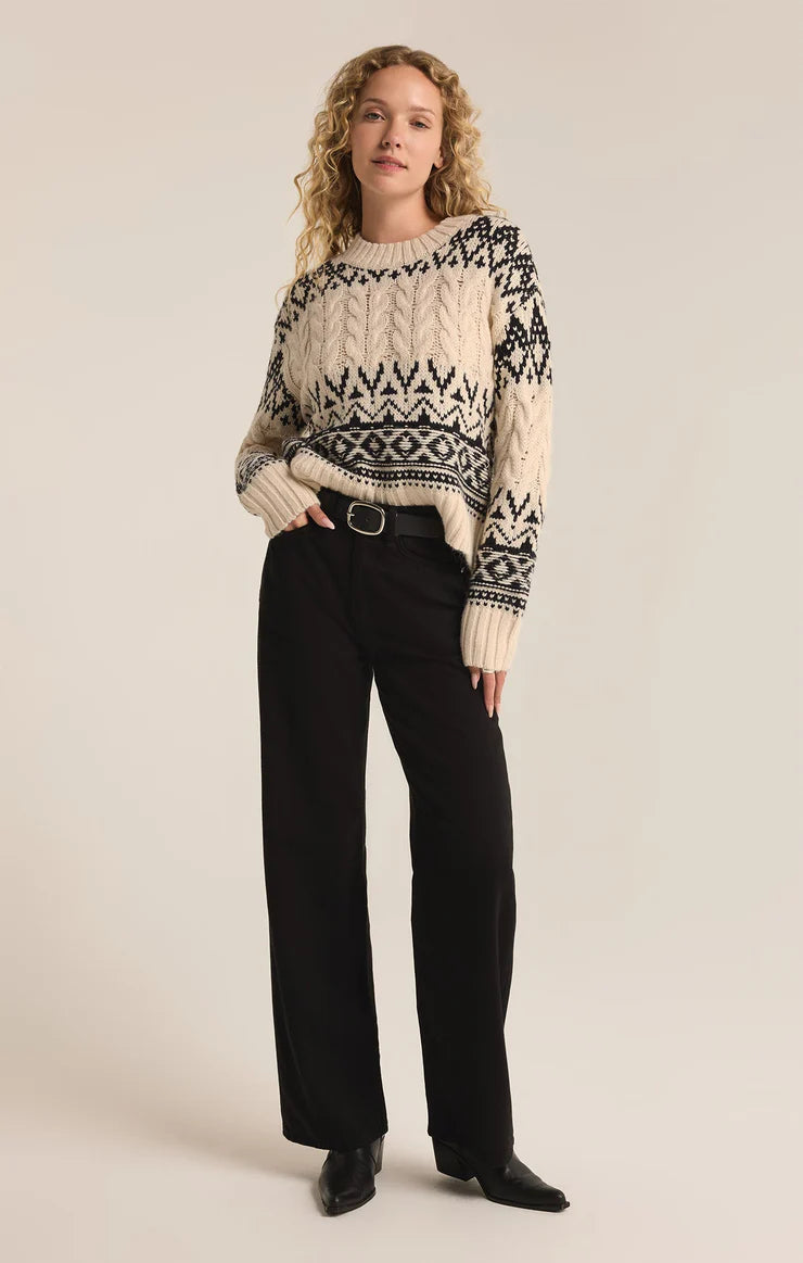 garland fairisle sweater- sea salt