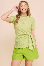 areum knot top- green apple